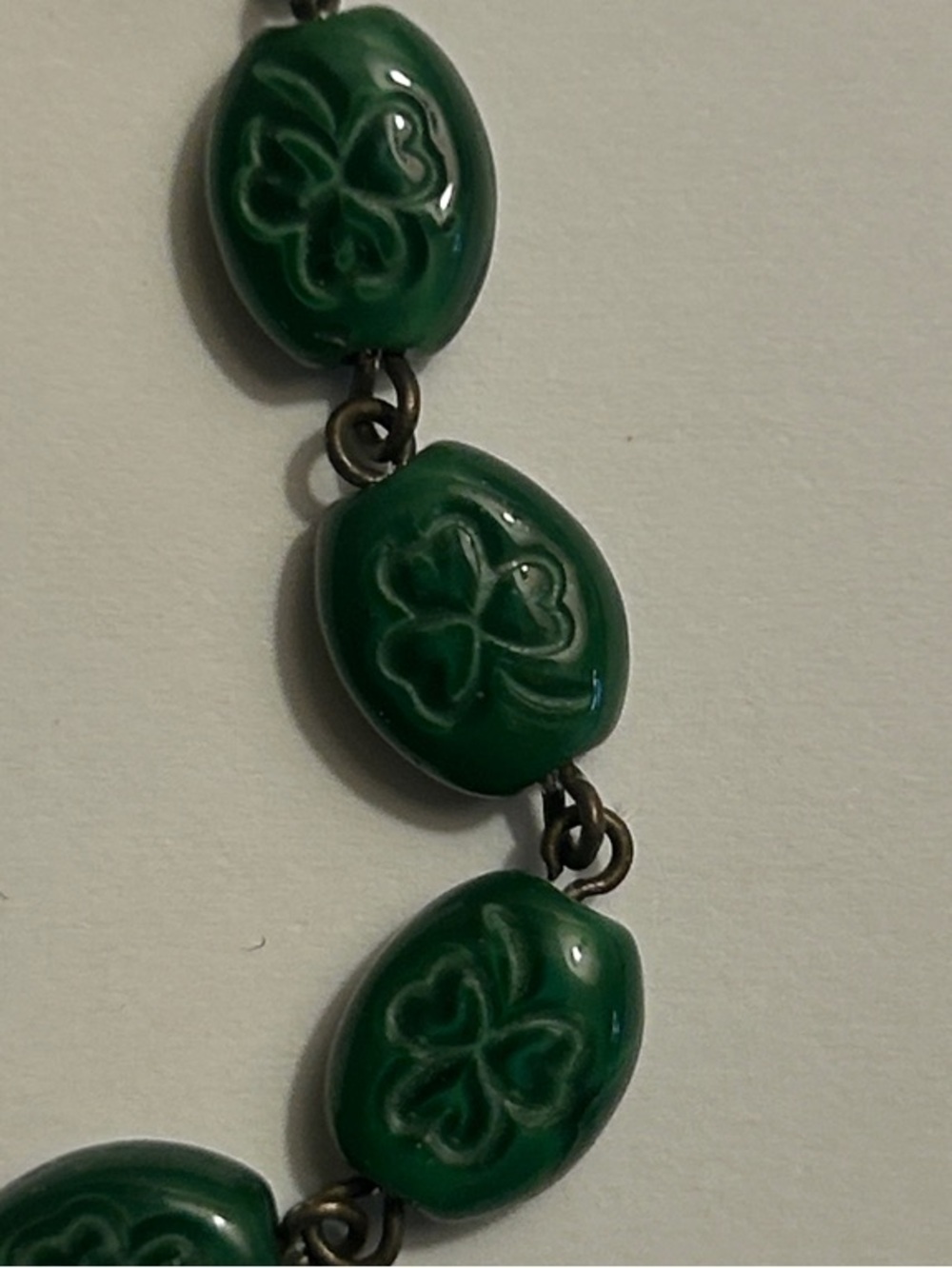 Creed Traditional Celtic Irish Shamrock Bead Rosary Crucifix & Miraculous Medal - Picture 3 of 3